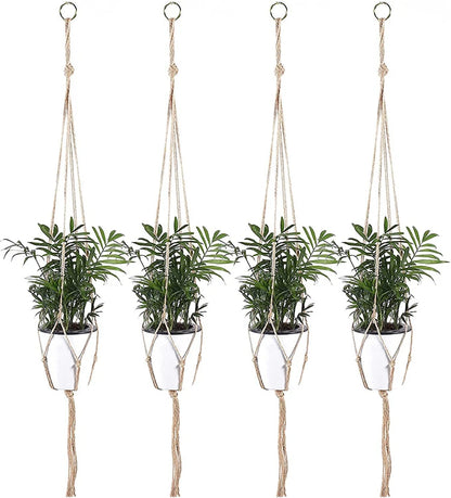 Macrame Hanging Plant Pot Basket with Hook – Boho Planter
