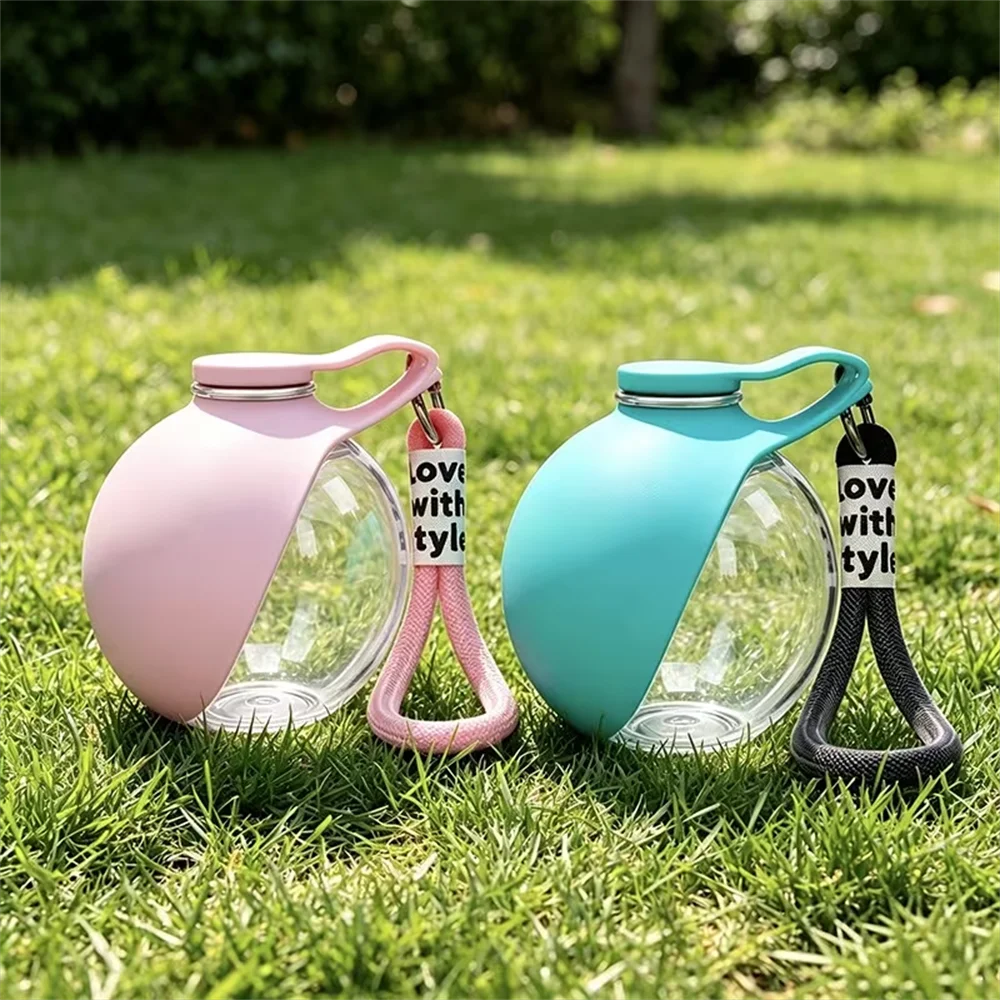 Portable Pet Water Bottle,Leak-Proof Travel Water Dispenser with Bowl , Outdoor Walking and Travel Drinking and Feeding Containe