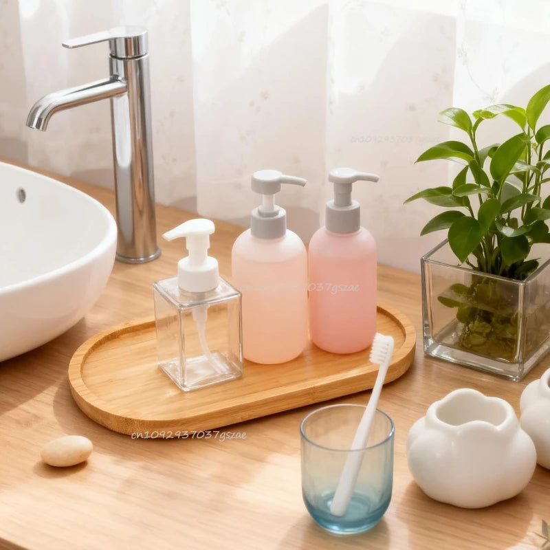 Bamboo Tray Set – Multi-Shape Wood Coaster & Plant Pot Tray