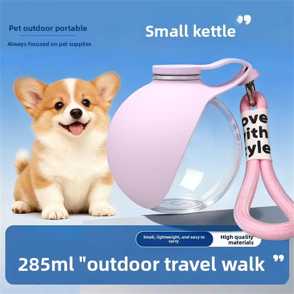 Portable Pet Water Bottle,Leak-Proof Travel Water Dispenser with Bowl , Outdoor Walking and Travel Drinking and Feeding Containe