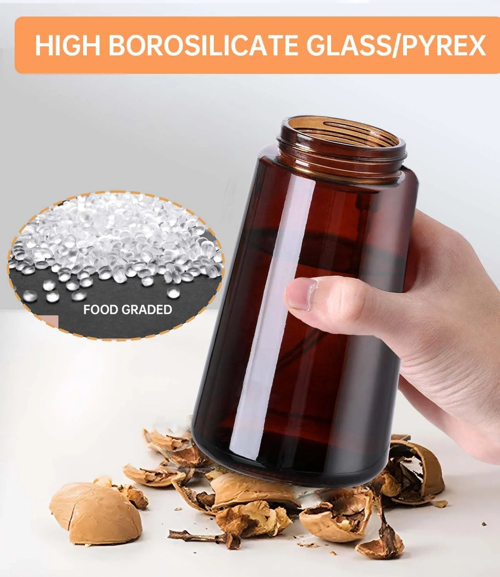 2-in-1 Glass Oil Dispenser & Sprayer | 16oz Leakproof Olive Oil Bottle for Cooking, Air Fryer & BBQ